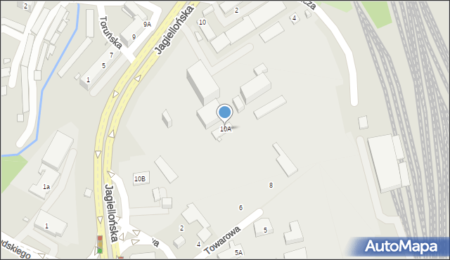 Nysa, Jagiellońska, 10A, mapa Nysy