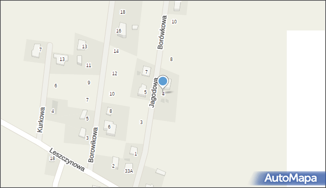Obrowo, Jagodowa, 4, mapa Obrowo
