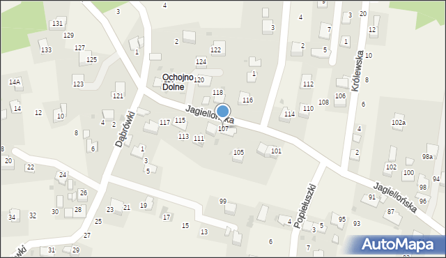 Ochojno, Jagiellońska, 107, mapa Ochojno