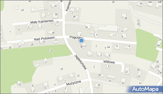 Ochojno, Jagiellońska, 30, mapa Ochojno