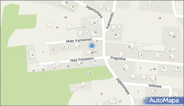 Ochojno, Jagiellońska, 35, mapa Ochojno