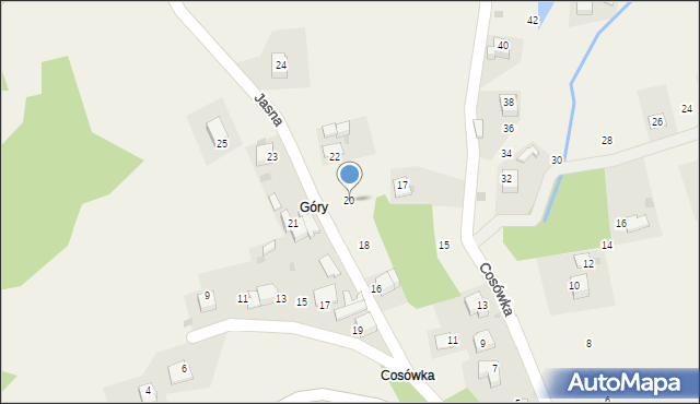 Ochojno, Jasna, 20, mapa Ochojno