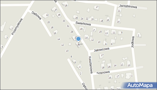 Odolanów, Jałowcowa, 25, mapa Odolanów