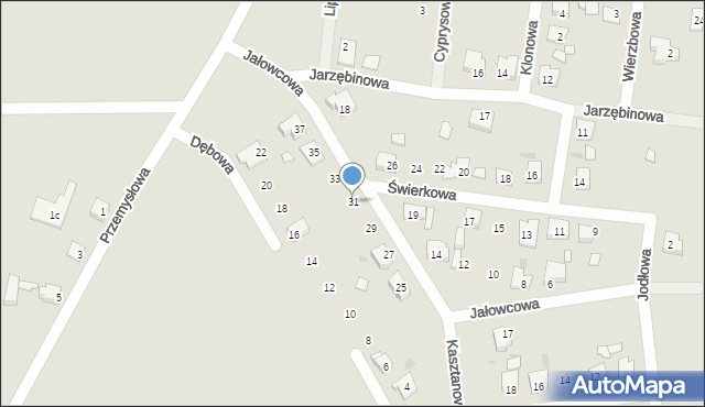 Odolanów, Jałowcowa, 31, mapa Odolanów