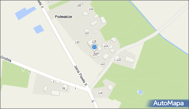 Odporyszów, Jana Pawła II, 126, mapa Odporyszów