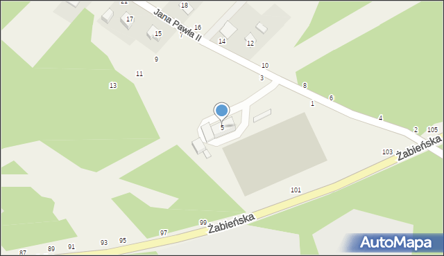 Odporyszów, Jana Pawła II, 5, mapa Odporyszów