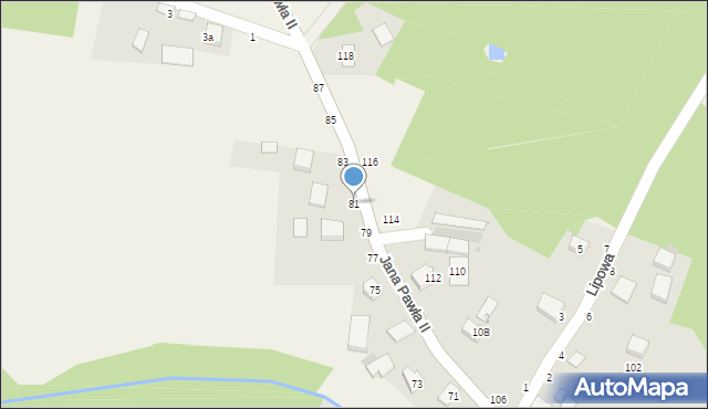 Odporyszów, Jana Pawła II, 81, mapa Odporyszów