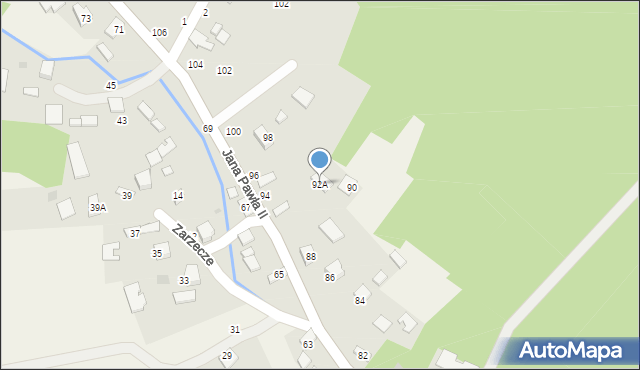 Odporyszów, Jana Pawła II, 92A, mapa Odporyszów