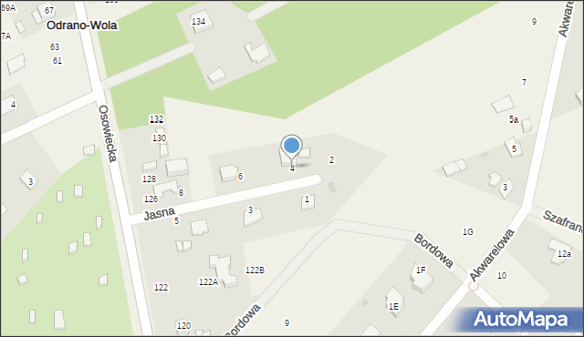 Odrano-Wola, Jasna, 4, mapa Odrano-Wola