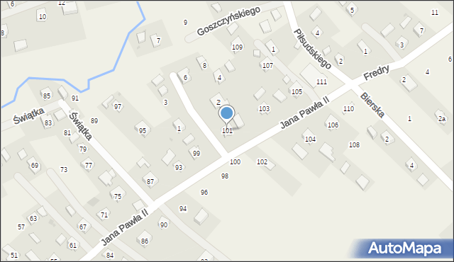Odrzykoń, Jana Pawła II, 101, mapa Odrzykoń