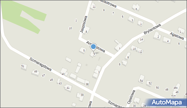 Oława, Jaspisowa, 3, mapa Oława