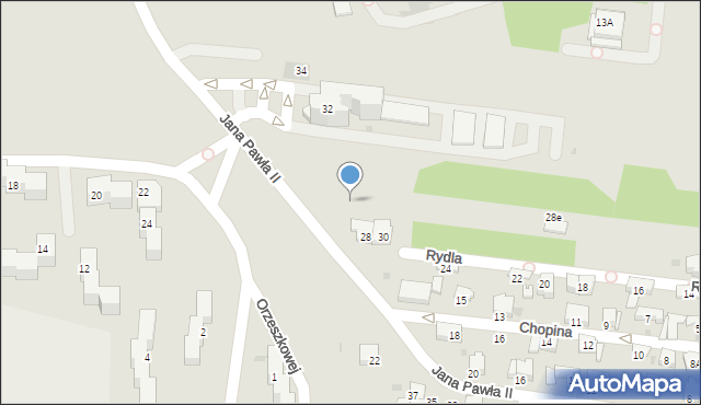 Olkusz, Jana Pawła II, 28a, mapa Olkusz