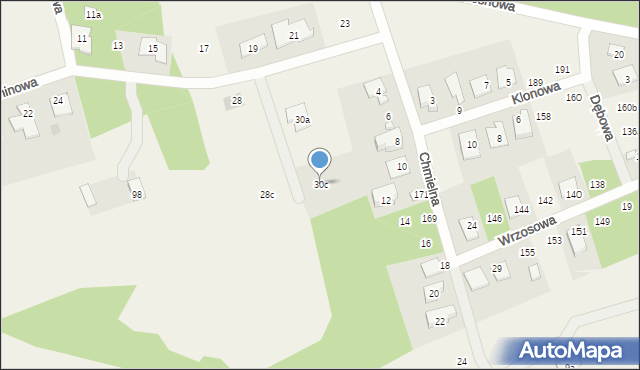 Olmonty, Jaśminowa, 30c, mapa Olmonty