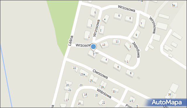 Olsztynek, Jagodowa, 2, mapa Olsztynek