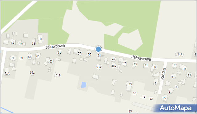 Olszyna, Jałowcowa, 53, mapa Olszyna
