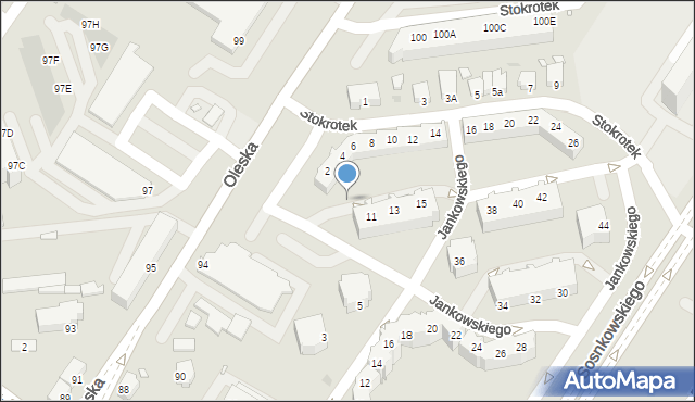 Opole, Jankowskiego Jana Stanisława, 1, mapa Opola
