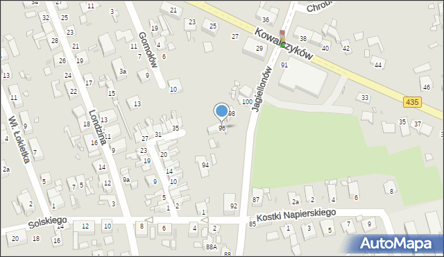 Opole, Jagiellonów, 96, mapa Opola