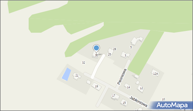 Opypy, Jabłoniowa, 30, mapa Opypy