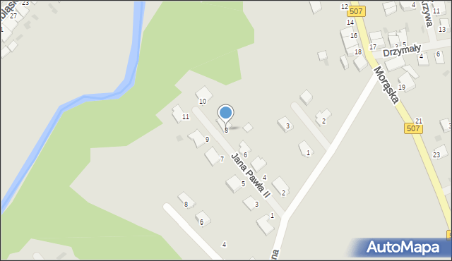 Orneta, Jana Pawła II, 8, mapa Orneta