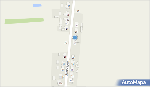 Orzechowo, Jabłoniowa, 40, mapa Orzechowo