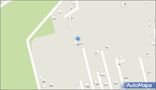 Orzesze, Jaśkowicka, 58J, mapa Orzesze