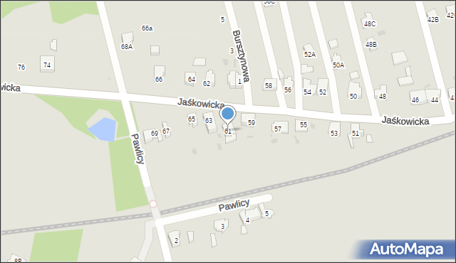 Orzesze, Jaśkowicka, 61, mapa Orzesze