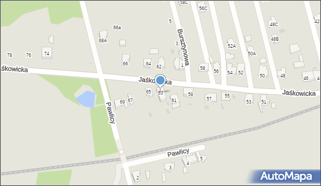 Orzesze, Jaśkowicka, 63, mapa Orzesze