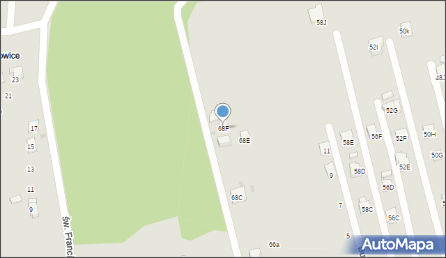 Orzesze, Jaśkowicka, 68F, mapa Orzesze