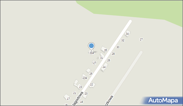 Orzesze, Jagodowa, 31a, mapa Orzesze
