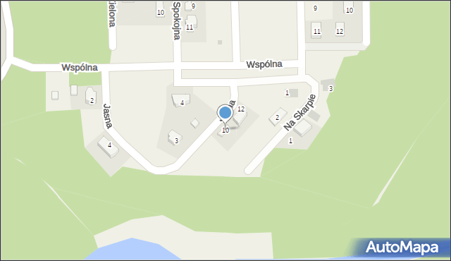 Osiecznica, Jasna, 10, mapa Osiecznica