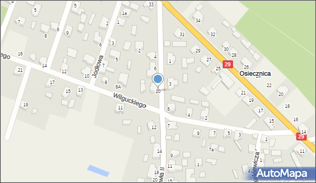 Osiecznica, Jana Pawła II, 10, mapa Osiecznica