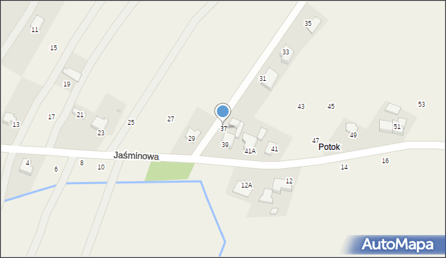 Osiek, Jaśminowa, 37, mapa Osiek