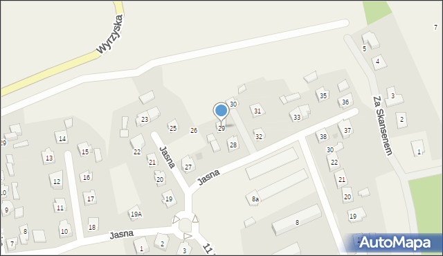 Osiek nad Notecią, Jasna, 29, mapa Osiek nad Notecią
