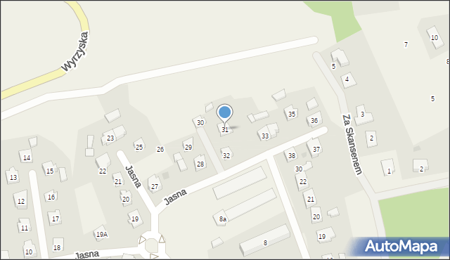 Osiek nad Notecią, Jasna, 31, mapa Osiek nad Notecią