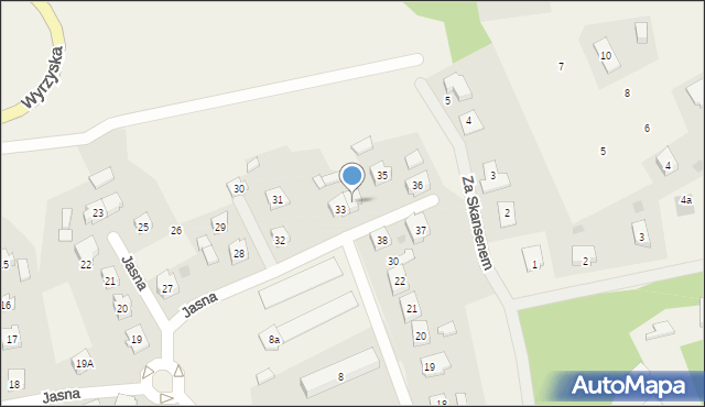 Osiek nad Notecią, Jasna, 34, mapa Osiek nad Notecią