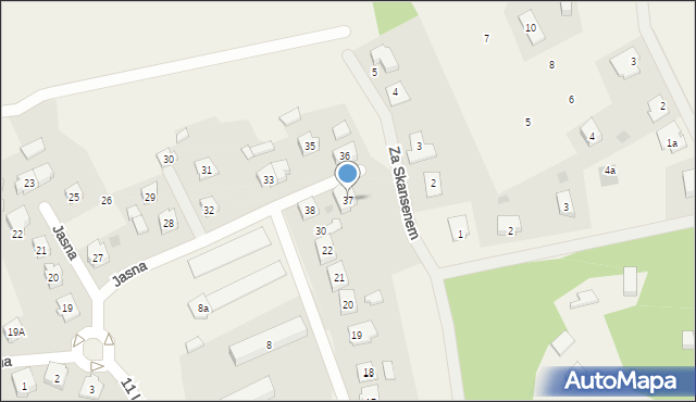 Osiek nad Notecią, Jasna, 37, mapa Osiek nad Notecią