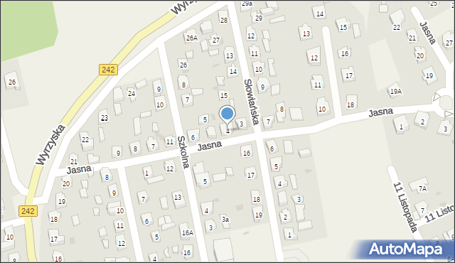 Osiek nad Notecią, Jasna, 4, mapa Osiek nad Notecią