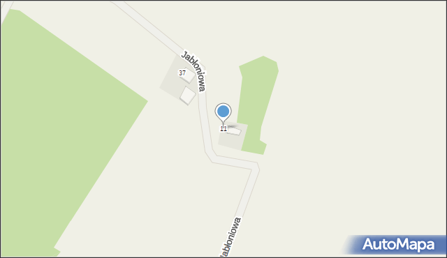 Osiek nad Wisłą, Jabłoniowa, 11, mapa Osiek nad Wisłą