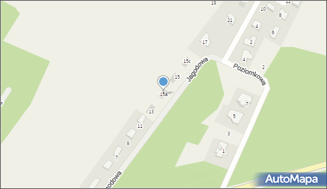 Osiek nad Wisłą, Jagodowa, 15a, mapa Osiek nad Wisłą