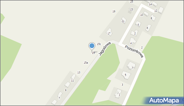 Osiek nad Wisłą, Jagodowa, 15b, mapa Osiek nad Wisłą