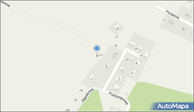 Osiek nad Wisłą, Jagodowa, 19, mapa Osiek nad Wisłą