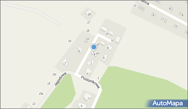 Osiek nad Wisłą, Jagodowa, 4, mapa Osiek nad Wisłą