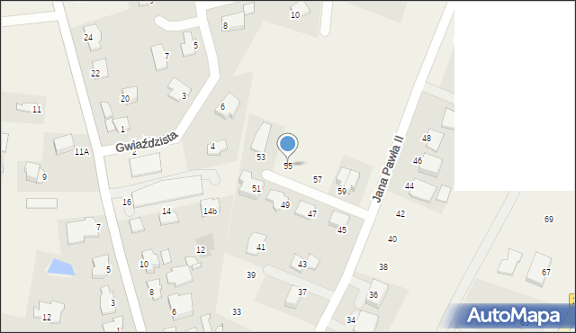 Osielsko, Jana Pawła II, 55, mapa Osielsko
