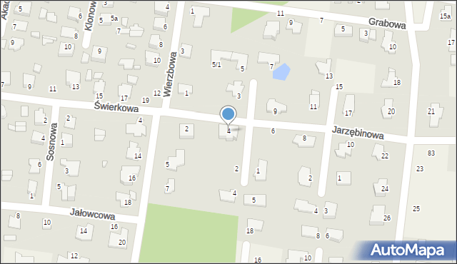 Osielsko, Jarzębinowa, 4, mapa Osielsko