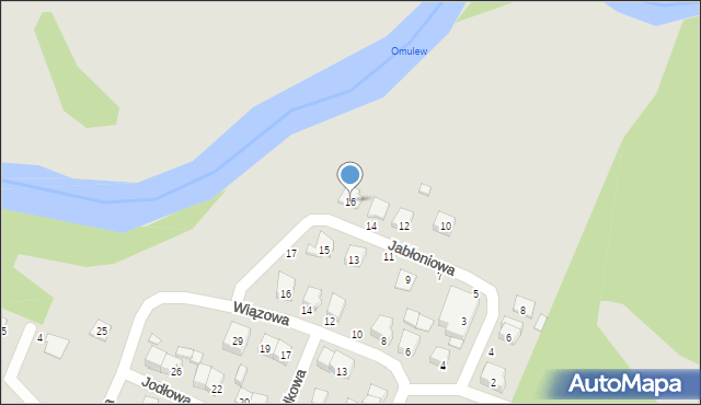 Ostrołęka, Jabłoniowa, 16, mapa Ostrołęka