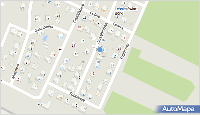 Ostrołęka, Jarzębinowa, 12, mapa Ostrołęka