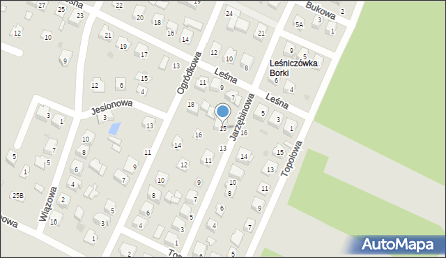 Ostrołęka, Jarzębinowa, 15, mapa Ostrołęka