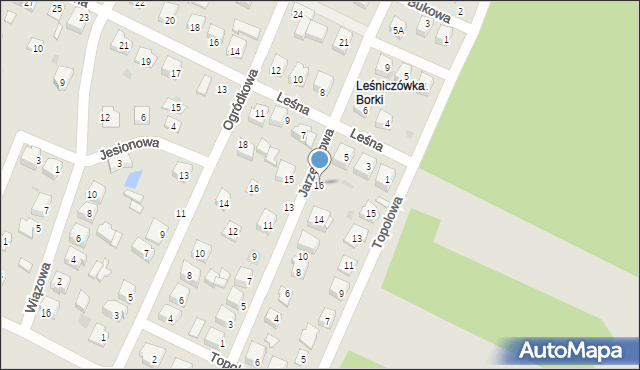 Ostrołęka, Jarzębinowa, 16, mapa Ostrołęka