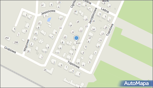 Ostrołęka, Jarzębinowa, 7, mapa Ostrołęka