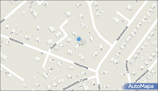 Ostrołęka, Jasińskiego Jakuba, gen., 3, mapa Ostrołęka